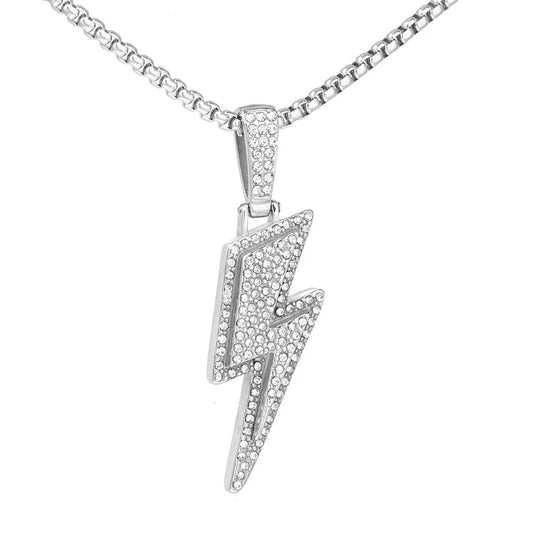 1 Piece Stainless Steel Zircon Lightning