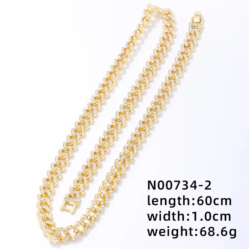 1 Piece Hip-Hop Number Stainless Steel Plating Inlay Chain Jewelry Accessories