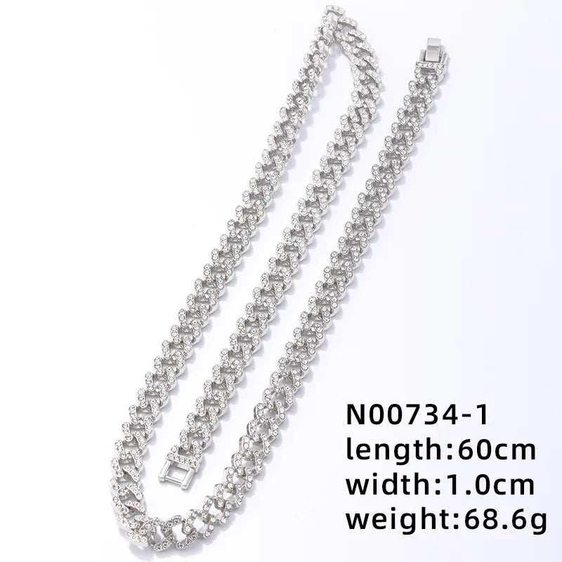 1 Piece Hip-Hop Number Stainless Steel Plating Inlay Chain Jewelry Accessories