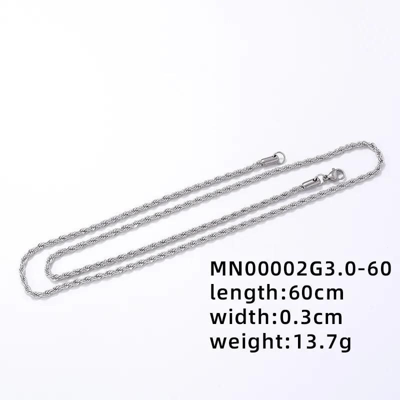 1 Piece Hip-Hop Number Stainless Steel Plating Inlay Chain Jewelry Accessories