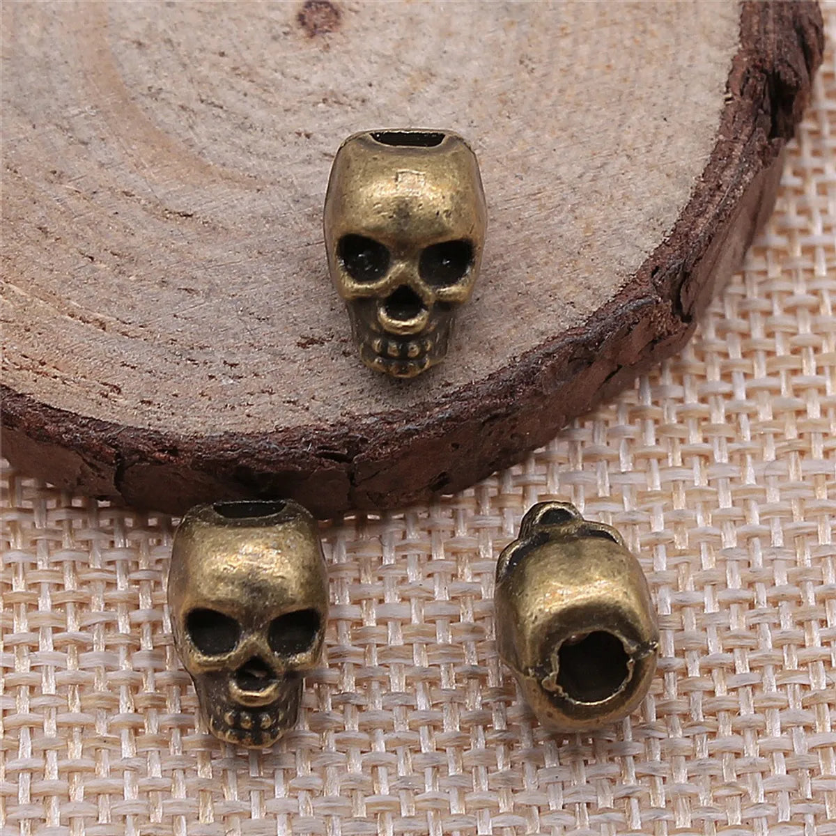 1 Piece Hip-Hop Retro Skull Alloy Plating Beads Jewelry Accessories