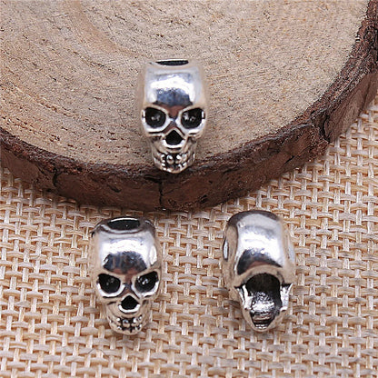 1 Piece Hip-Hop Retro Skull Alloy Plating Beads Jewelry Accessories