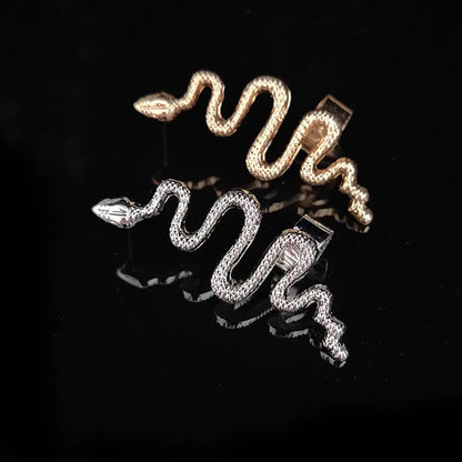 1 Piece Hip-Hop Retro Snake Plating Alloy Ear Cuffs