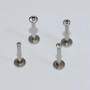 1 Piece Hip-hop Simple Style Round Inlay Stainless Steel Rhinestones Zircon Ear Studs