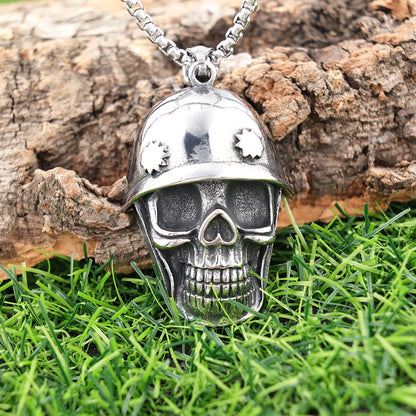 1 Piece Hole 10mm+ 304 Stainless Steel Skull Polished Pendant