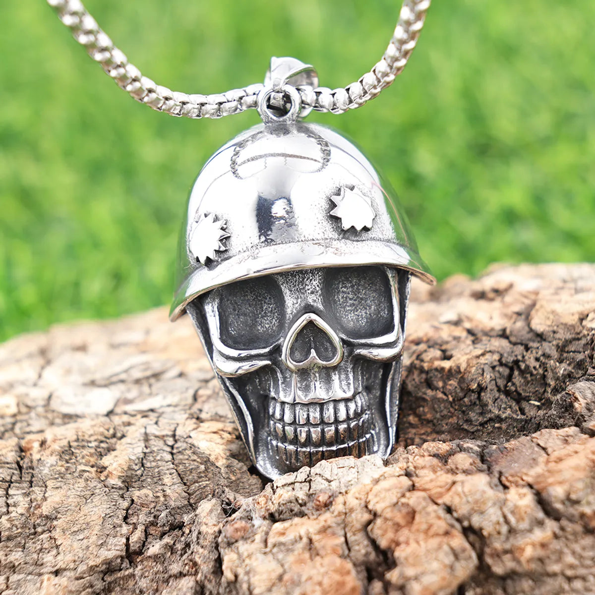 1 Piece Hole 10mm+ 304 Stainless Steel Skull Polished Pendant