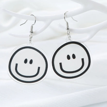 1 Piece IG Style Cute Smile Face Flower Arylic Alloy Ear Hook