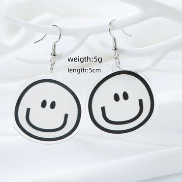 1 Piece IG Style Cute Smile Face Flower Arylic Alloy Ear Hook