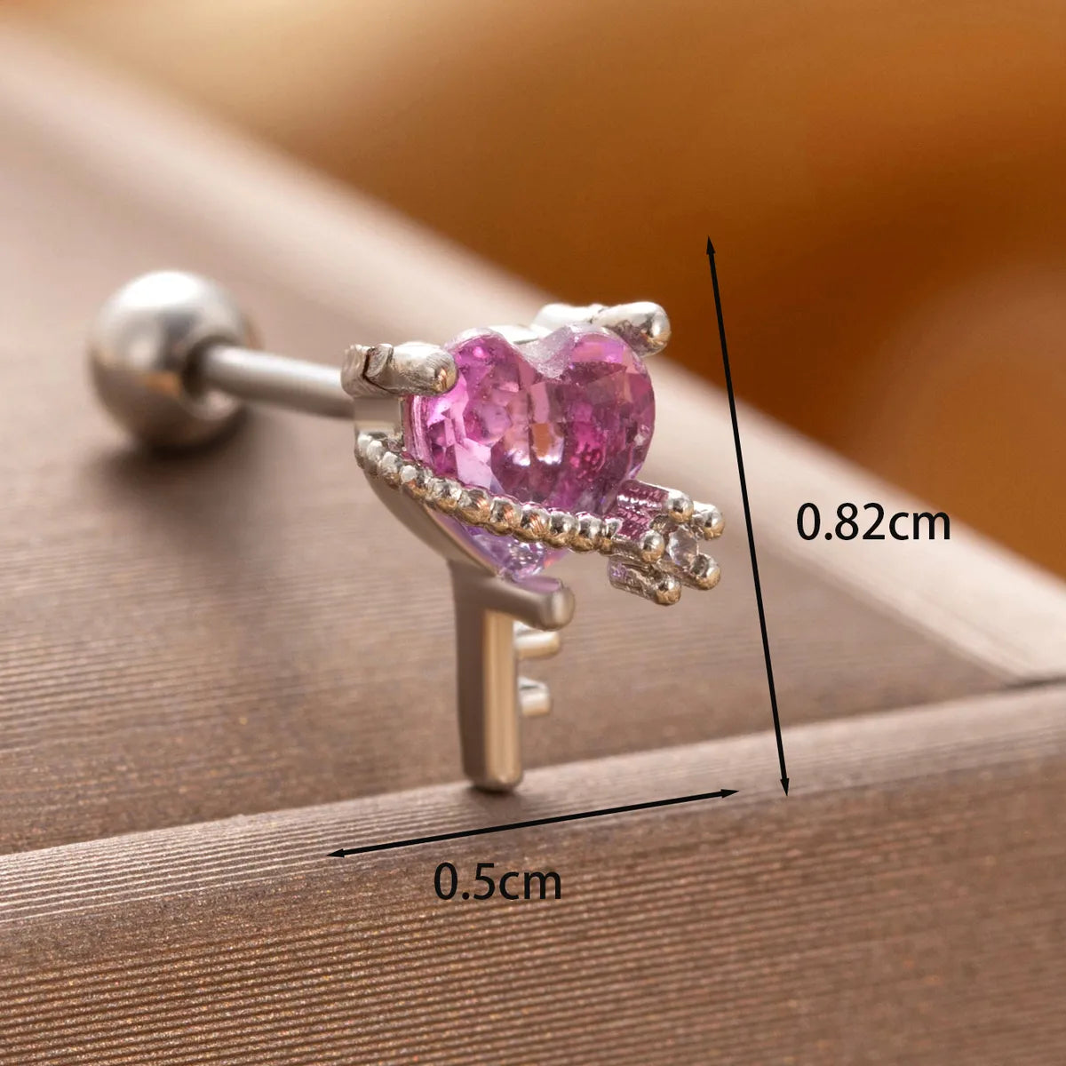 1 Piece IG Style French Style Simple Style Heart Shape Wings Butterfly Enamel Inlay Copper Pearl Zircon Ear Studs