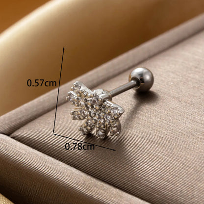 1 Piece Ig Style French Style Simple Style Round Sun Solid Color Inlay Copper Zircon Earrings Ear Studs