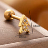 1 Piece IG Style French Style Simple Style Triangle Butterfly Lightning Inlay Copper Zircon Ear Studs