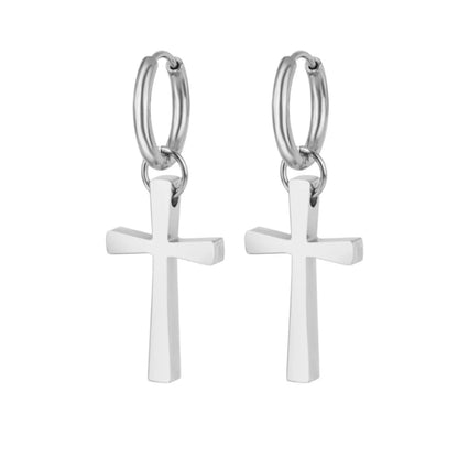 1 Piece IG Style Nordic Style Modern Style Cross Plating 304 Stainless Steel 18K Gold Plated Drop Earrings