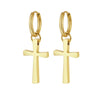 1 Piece IG Style Nordic Style Modern Style Cross Plating 304 Stainless Steel 18K Gold Plated Drop Earrings