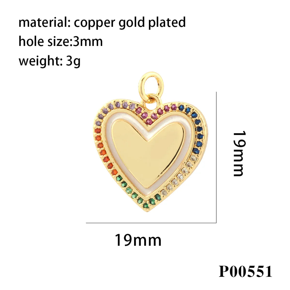 1 Piece Ig Style Pentagram Sun Heart Shape Copper Inlay Pendant Jewelry Accessories