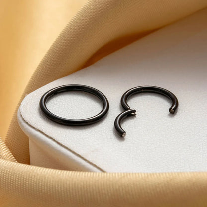 1 Piece Ig Style Round Stainless Steel Hoop Earrings