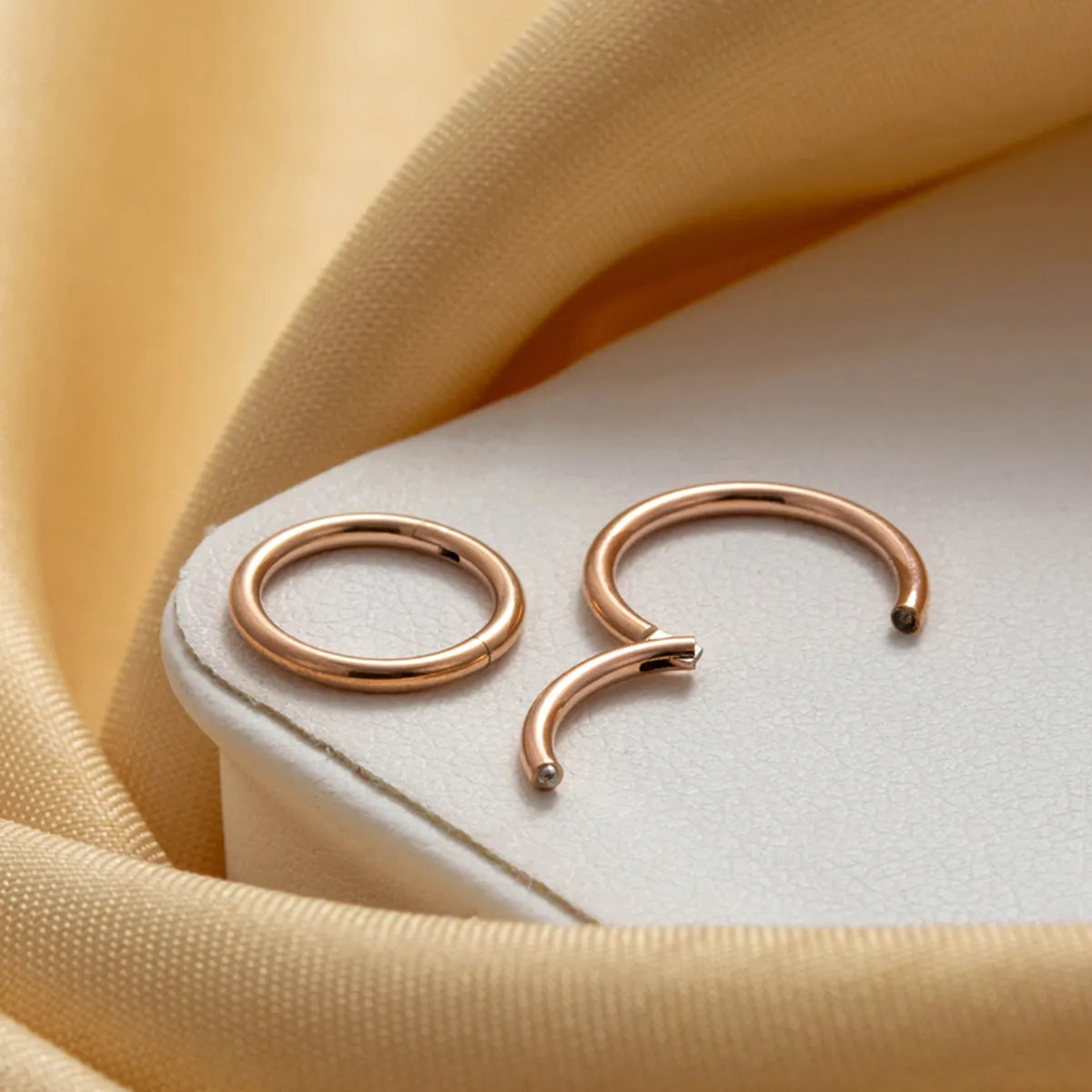 1 Piece Ig Style Round Stainless Steel Hoop Earrings