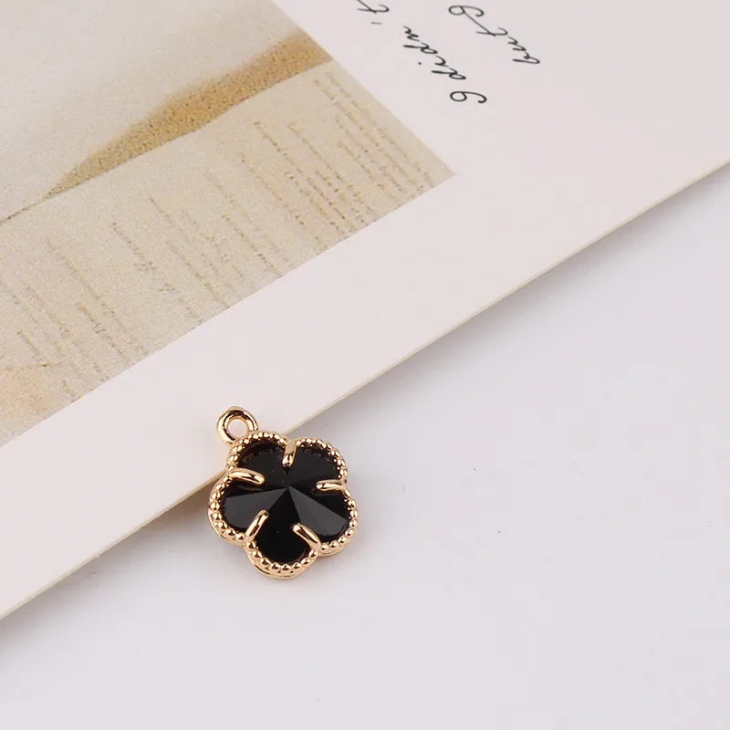 1 Piece Ig Style Shiny Flower Copper Inlay Pendant Jewelry Accessories