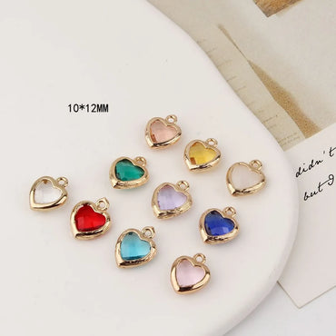 1 Piece Ig Style Shiny Heart Shape Copper Inlay Pendant Jewelry Accessories