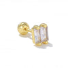 1 Piece Ig Style Simple Style Geometric Animal Plating Inlay Brass Zircon 18k Gold Plated White Gold Plated Ear Studs