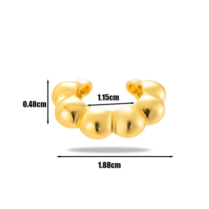 1 Piece Ig Style Solid Color Plating Copper Ear Studs