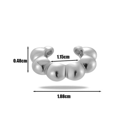 1 Piece Ig Style Solid Color Plating Copper Ear Studs