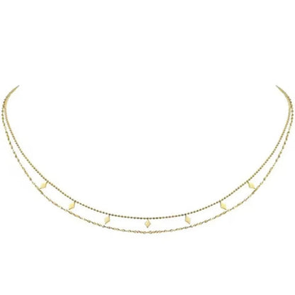 Wholesale Jewelry INS Style Geometric Titanium Steel Titanium Steel 18K Gold Plated Gold Plated Silver Plated Irregular Plating Necklace