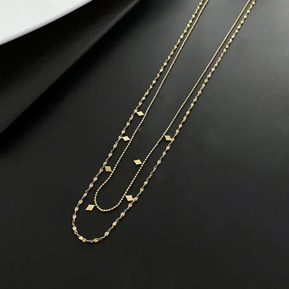 Wholesale Jewelry INS Style Geometric Titanium Steel Titanium Steel 18K Gold Plated Gold Plated Silver Plated Irregular Plating Necklace