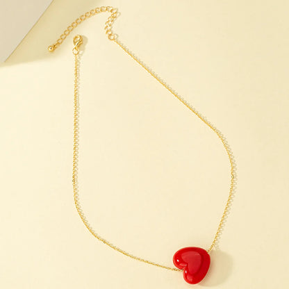 1 Piece Ins Style Heart Shape Alloy Plating Women's Pendant Necklace