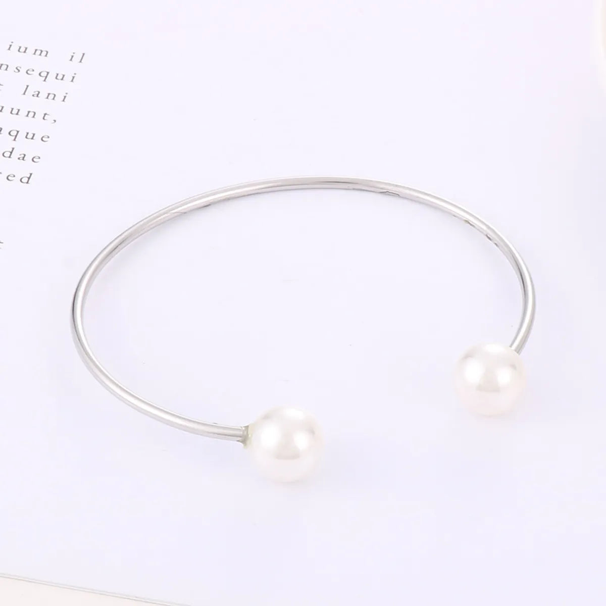 Korean Style C Shape Shell Titanium Steel Plating Women's Bangle