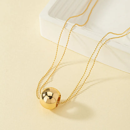 1 Piece Korean Style Round Alloy Plating Women's Pendant Necklace