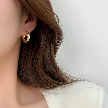 1 Piece Lady Circle Copper Plating Hoop Earrings