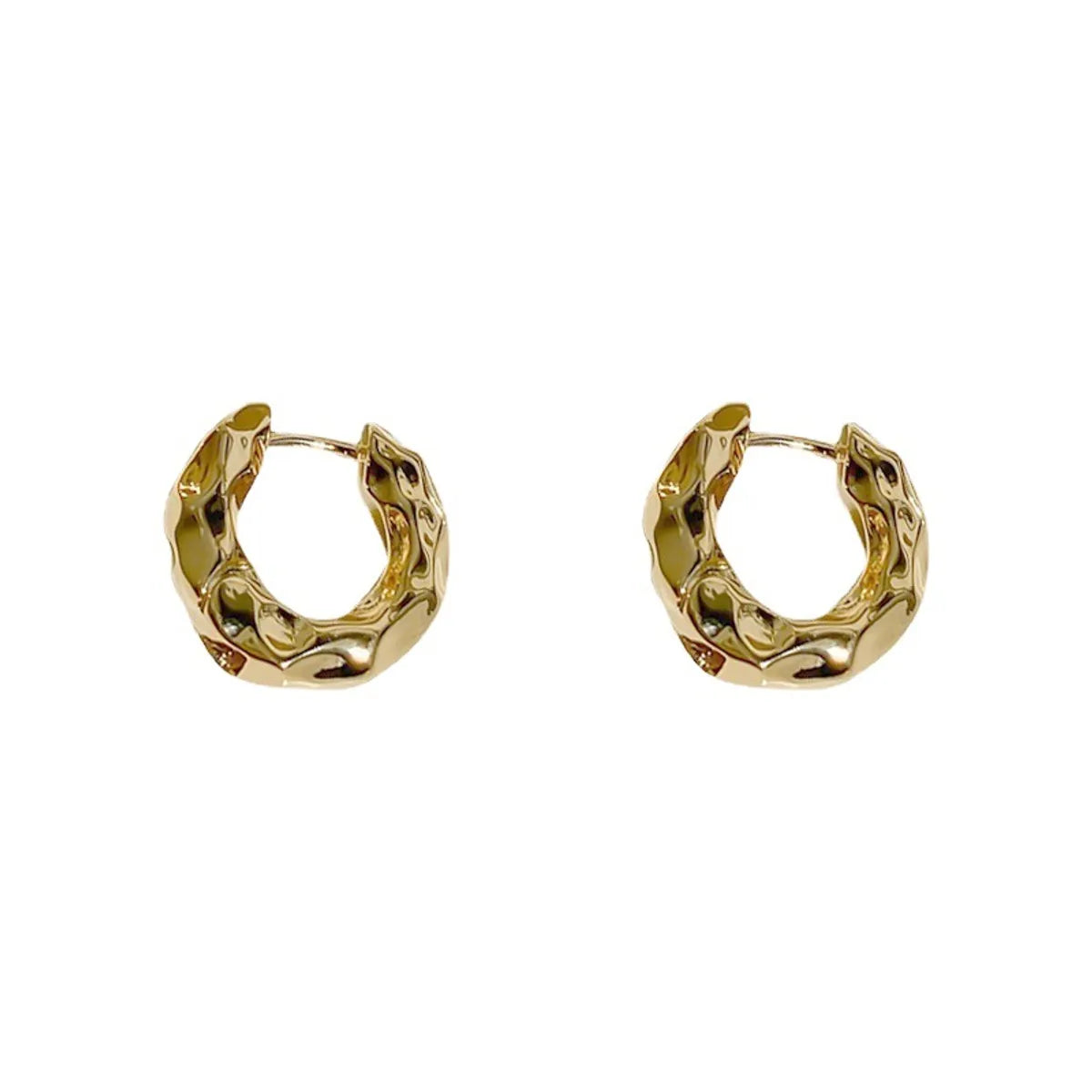 1 Piece Lady Circle Copper Plating Hoop Earrings