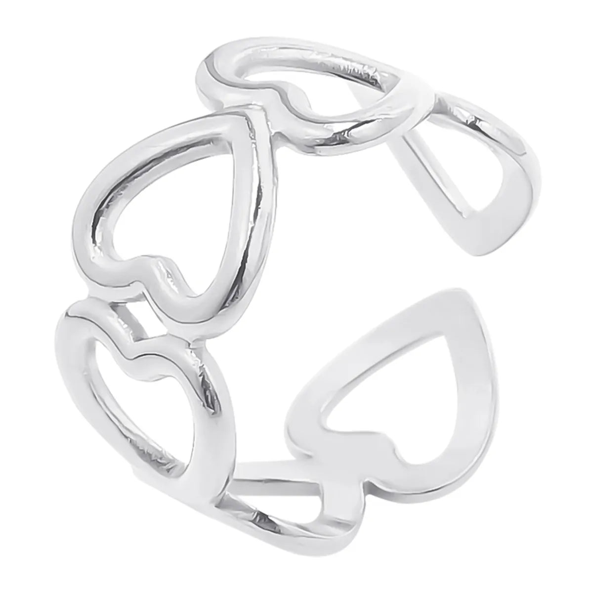 1 Piece Lady Heart Shape Metal Wholesale Open Ring