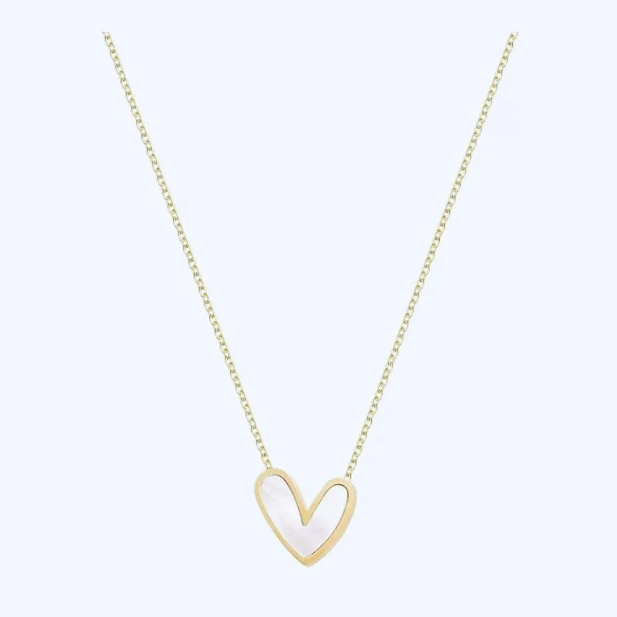 1 Piece Lady Heart Shape Titanium Steel Plating Pendant Necklace