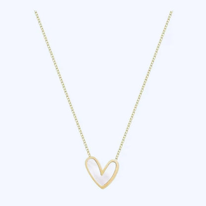 1 Piece Lady Heart Shape Titanium Steel Plating Pendant Necklace