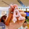 Lady Simple Style Letter Pu Leather Women'S Bag Pendant Keychain