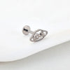 1 Piece Lip Rings Classic Style Deer Titanium Alloy Hollow Out Zircon Gold Plated Lip Rings Ear Cartilage Rings & Studs