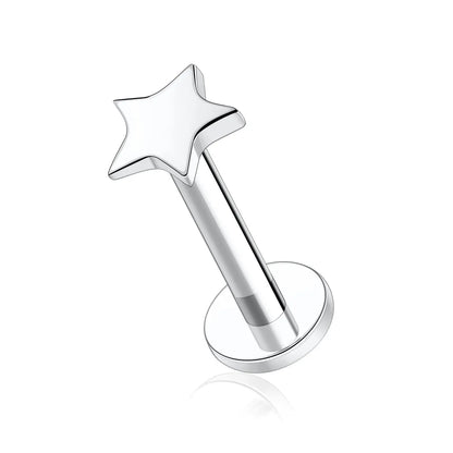 1 Piece Lip Rings Simple Style Solid Color Pure Titanium Lip Stud