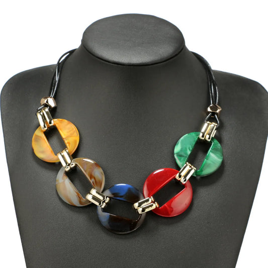 1 Piece Luxurious Circle Resin Women's Necklace