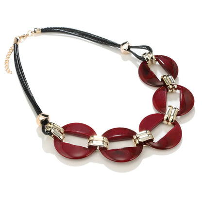 1 Piece Luxurious Circle Resin Women's Necklace