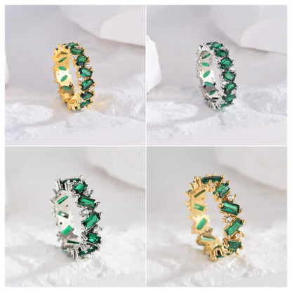 1 Piece Luxurious Round Copper Plating Inlay Zircon Rings