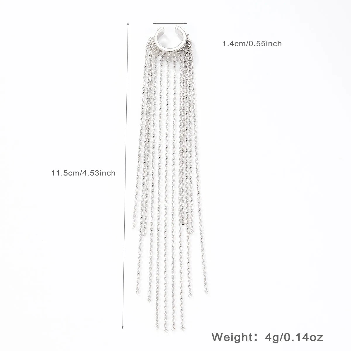 1 Piece Luxurious Solid Color Plating Chain Sterling Silver White Gold Plated Drop Earrings