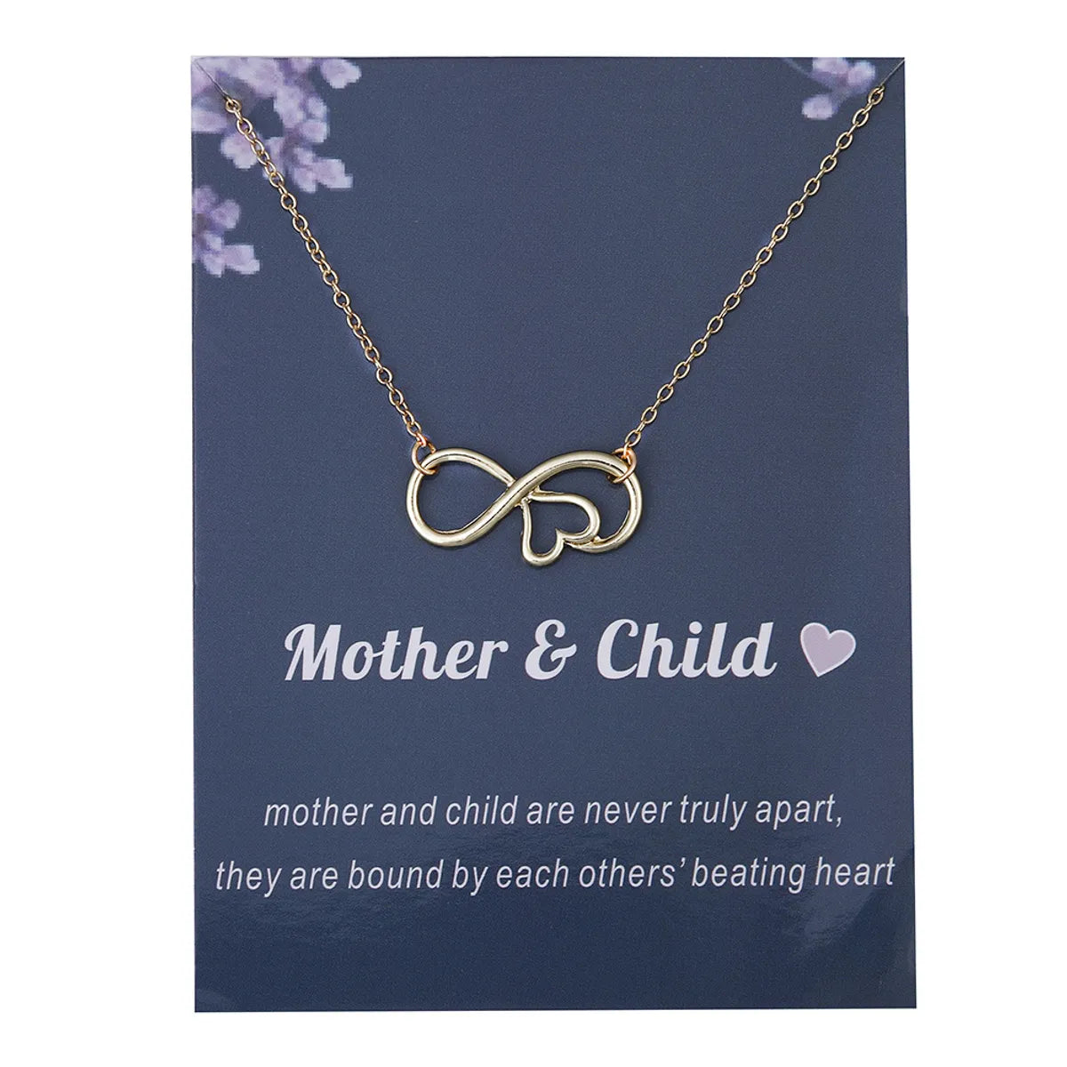 1 Piece Mama Simple Style Infinity Heart Shape Alloy Plating Hollow Out Mother's Day Women's Necklace