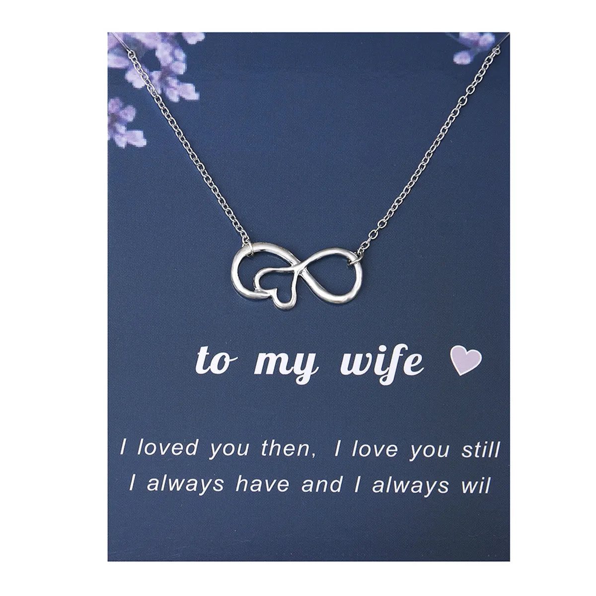 1 Piece Mama Simple Style Infinity Heart Shape Alloy Plating Hollow Out Mother's Day Women's Necklace