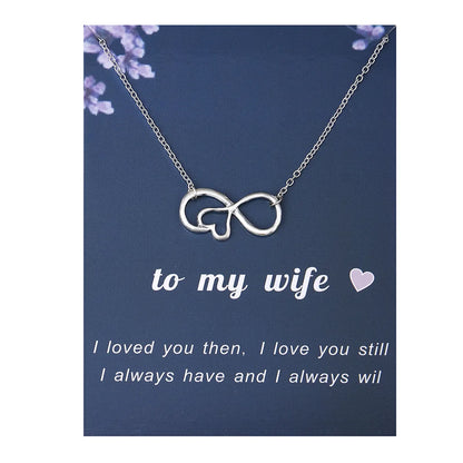 1 Piece Mama Simple Style Infinity Heart Shape Alloy Plating Hollow Out Mother's Day Women's Necklace