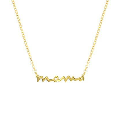 1 Piece Mama Simple Style Letter Sterling Silver Plating Necklace