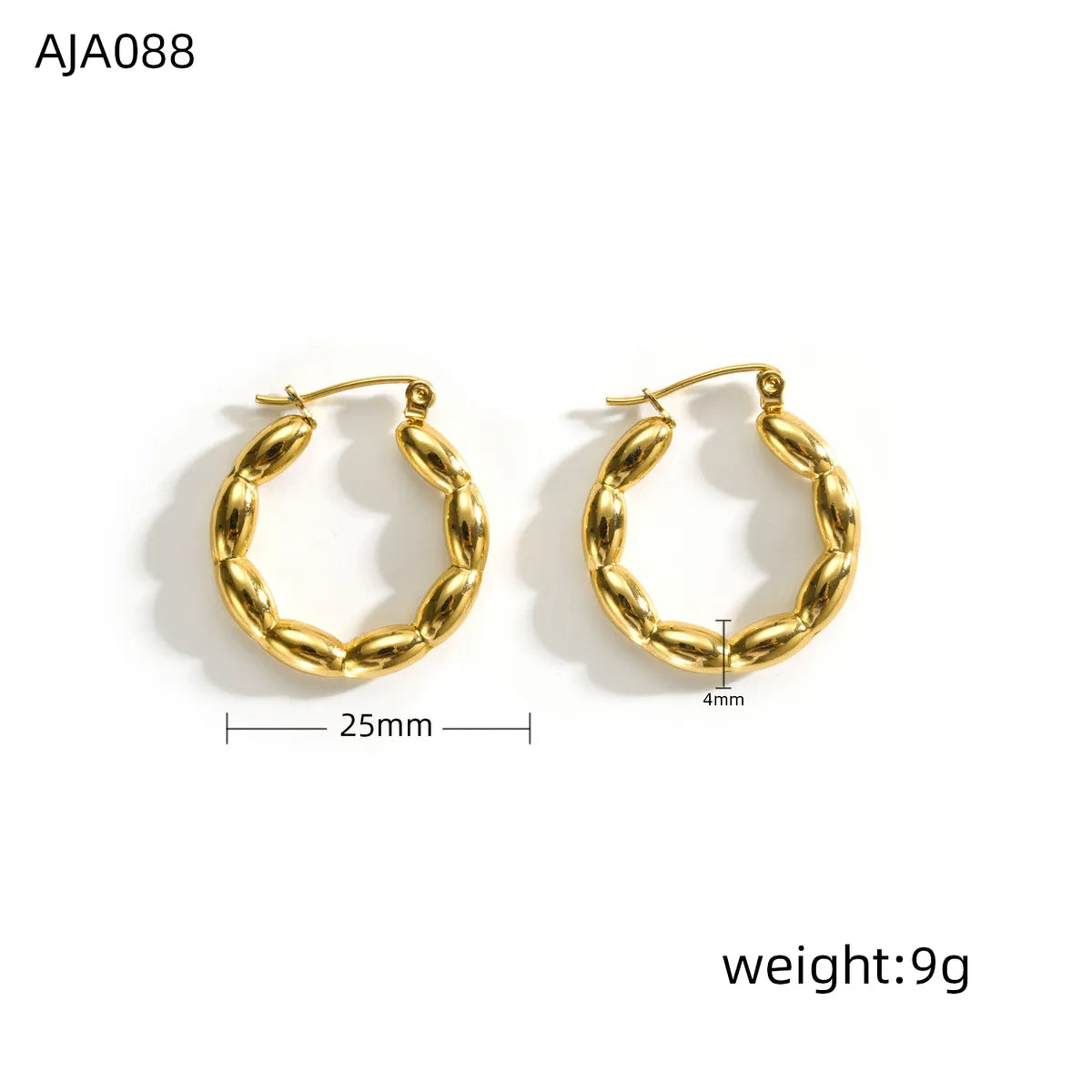 1 Piece Marine Style Simple Style Conch Spiral Stripe Side Stripe 304 Stainless Steel 18K Gold Plated Earrings