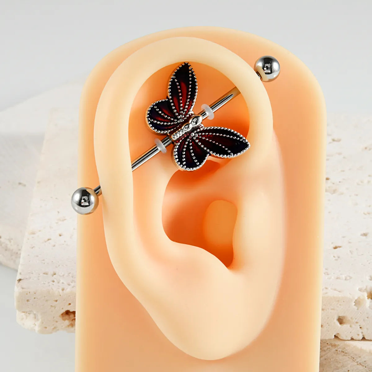 1 Piece Modern Style Sweet Simple Style Animal Butterfly Enamel 304 Stainless Steel Copper Ear Studs Cartilage Earrings