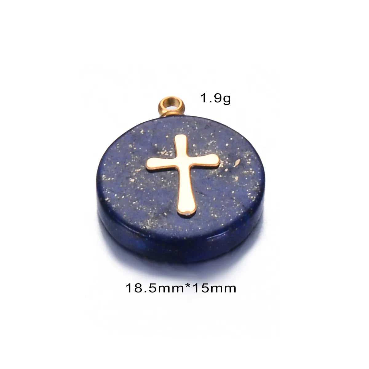 1 Piece Natural Stone Color Block Pendant