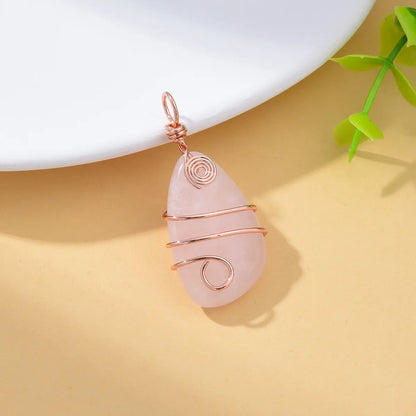 1 Piece Natural Stone Copper Agate Opal Color Block Pendant